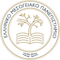 A logo of Greek Mediterranan University